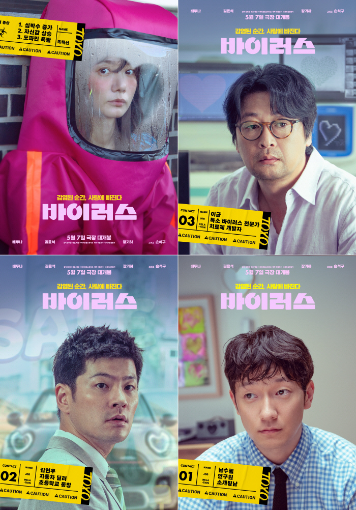 Teaser trailer and character posters for a disaster film “Virus”